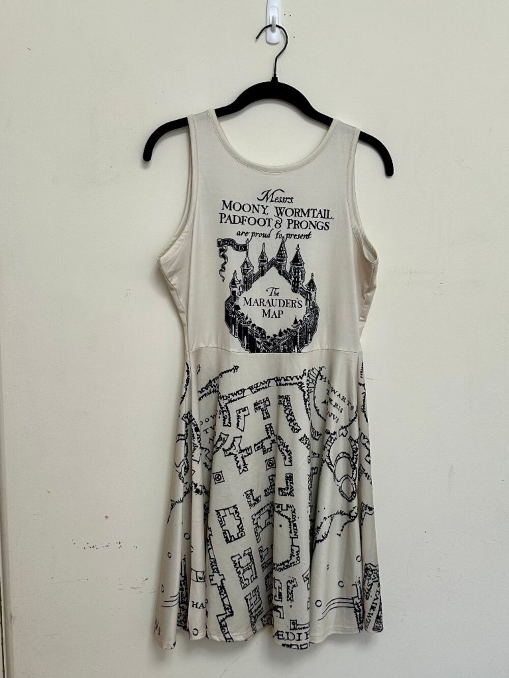 Harry Potter Marauder’s Map Dress Size Medium Hogwarts